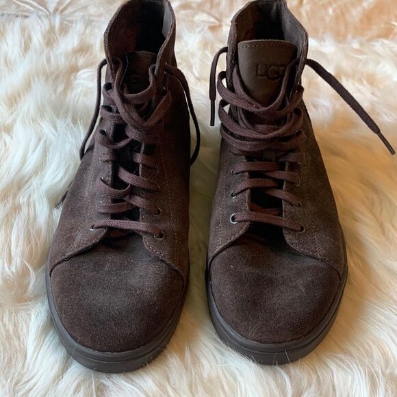 Men's UGG Australia Steiner Hi Top Boot Stout Suede Size 9.5 - Picture 2 of 10